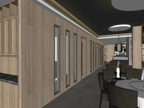 Theme restaurant design 3D Model
