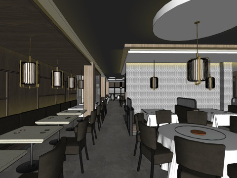 主题餐厅设计 3D 模型