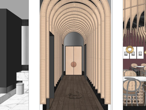Кейтеринг Ресторан 3D Модель