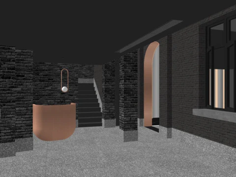 Catering Restaurant 3D Model