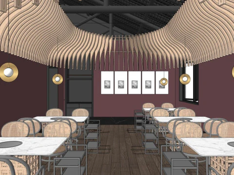 Catering Restaurant 3D Model