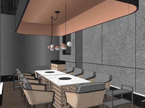 Catering Restaurant 3D Model