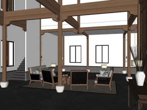 Homestay Rooms 3D Model