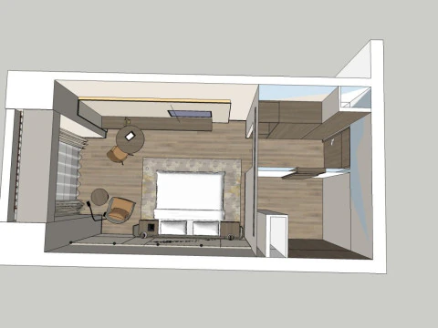 Hotelzimmer 3D Modell