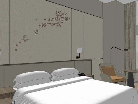Hotel room 3D Model