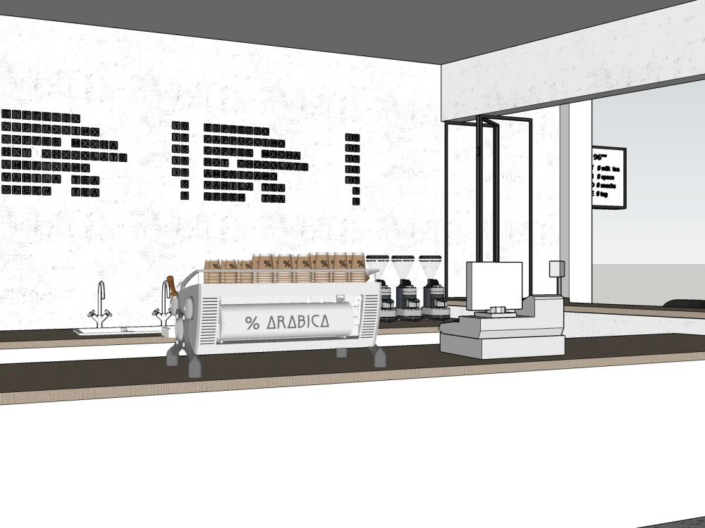 Milk tea shop 3D Model .c4d .max .obj .3ds .fbx .stl .blend 