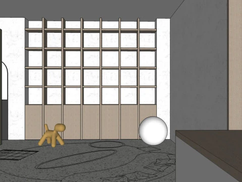 Milk tea shop 3D Model
