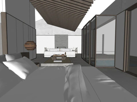 Indoor rooms in homestays 3D Model