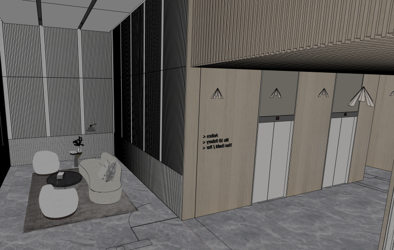 Empfangshalle 3D Modell .c4d .max .obj .3ds .fbx .stl .blend 