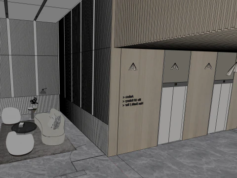 Sala ricevimenti Modello 3D