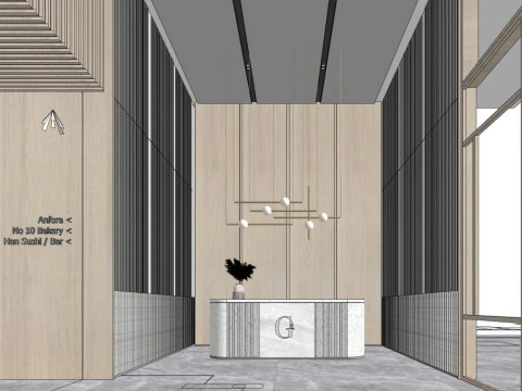 Sala ricevimenti Modello 3D