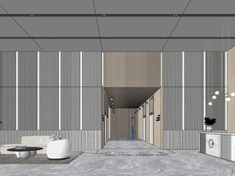 Empfangshalle 3D Modell