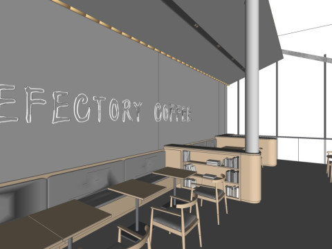 Modern coffee shop 3D Model