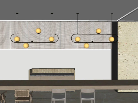 Decoration Design of Club Lobby 3D Model