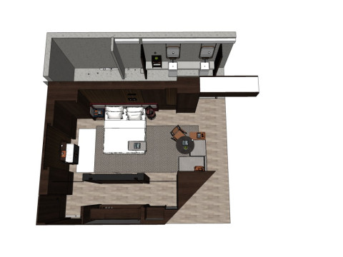 Chinese-style guest room 3D Model