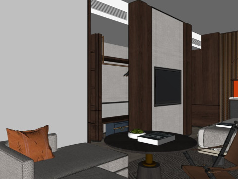 Chinese-style guest room 3D Model