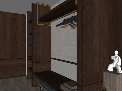Chinese-style guest room 3D Model
