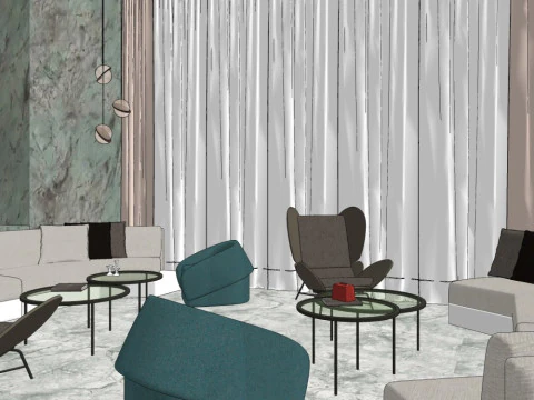 Sales office negotiation area 3D Model