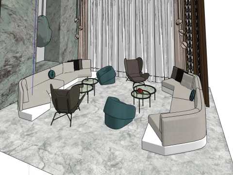 Sales office negotiation area 3D Model