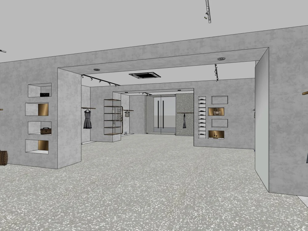 Clothing store specialty store 3D Model .c4d .max .obj .3ds .fbx .stl .blend