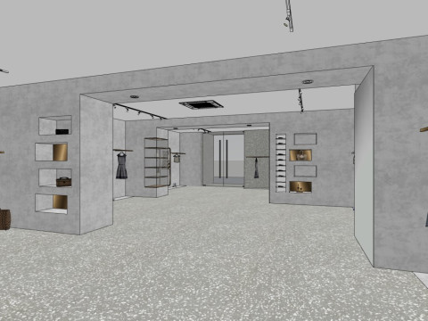 服装店专卖店 3D 模型