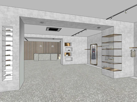 Clothing store specialty store 3D Model