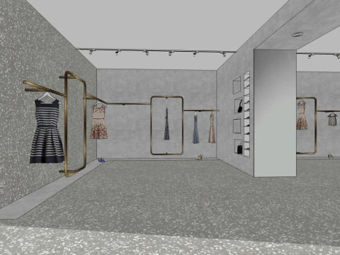 Clothing store specialty store 3D Model