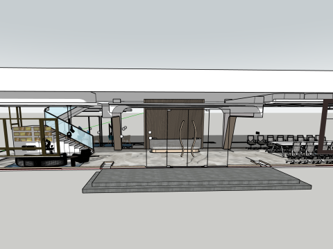 现代大厅设计 3D 模型