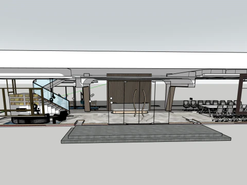 Сучасний дизайн залу 3D Модель