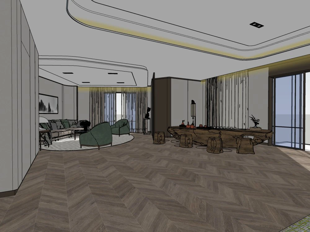 Chairmans Office 3D Model .c4d .max .obj .3ds .fbx .stl .blend