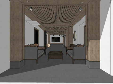 Decorazione interna dell'alloggio in famiglia Modello 3D