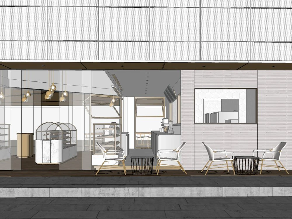 Milk tea shop design 3D Model .c4d .max .obj .3ds .fbx .stl .blend 