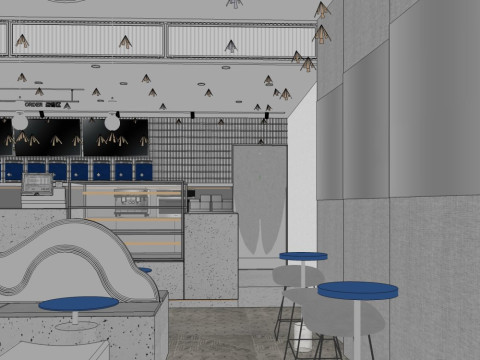 Catering Milk Tea Shop 3D Model