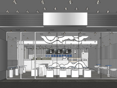 Catering Milk Tea Shop 3D Model