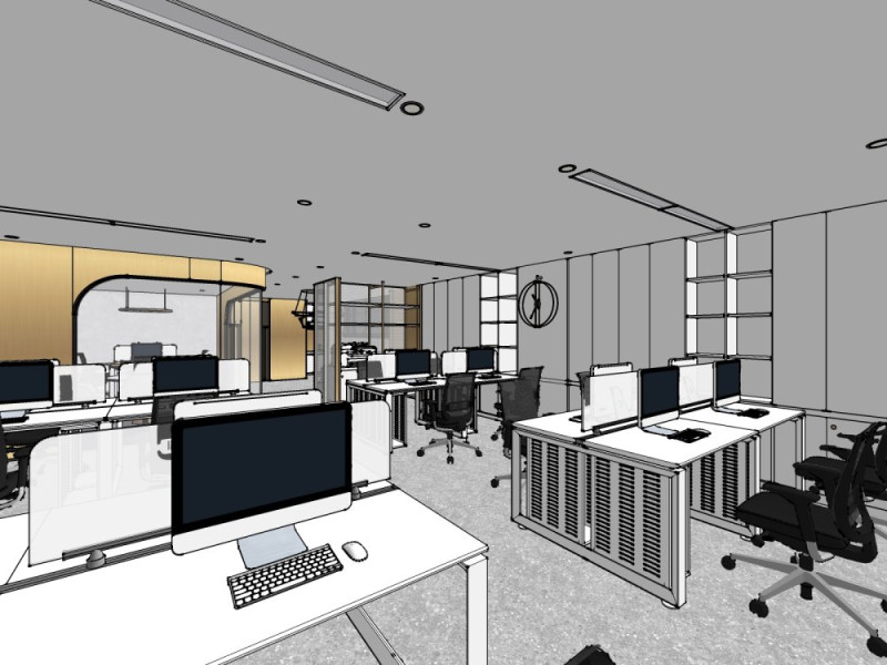 Modern style office 3D Model .c4d .max .obj .3ds .fbx .stl .blend 
