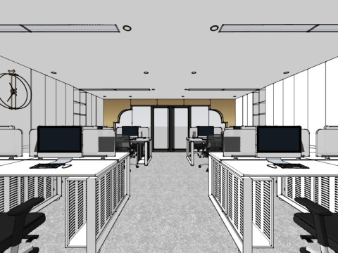 Modern style office 3D Model