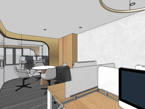 Modern style office 3D Model