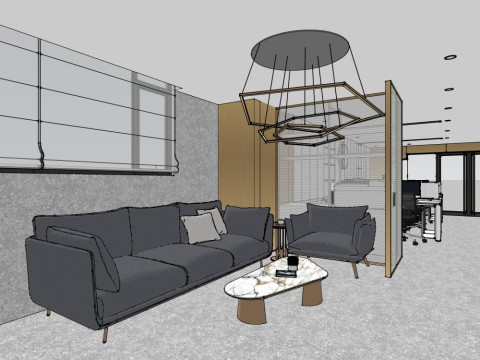 Modern style office 3D Model