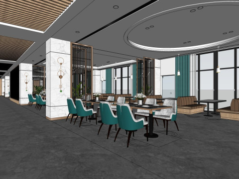 Western restaurant design 3D Model