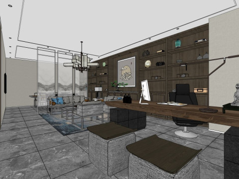 निजी कार्यालय 3D मॉडल