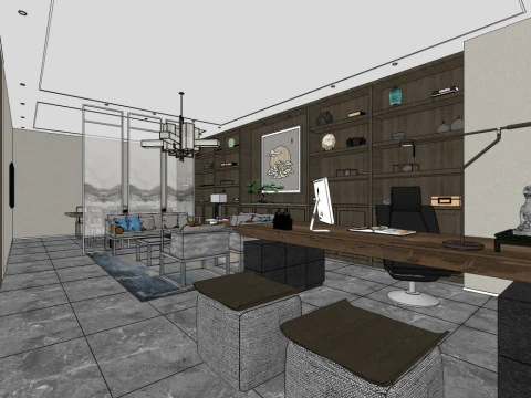 Ufficio privato Modello 3D