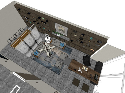 私人办公室 3D 模型