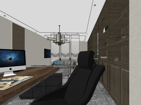 私人办公室 3D 模型