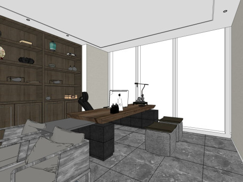 私人办公室 3D 模型