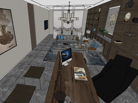 私人办公室 3D 模型