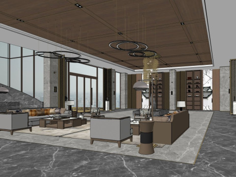 Hotel lobby 3D Model
