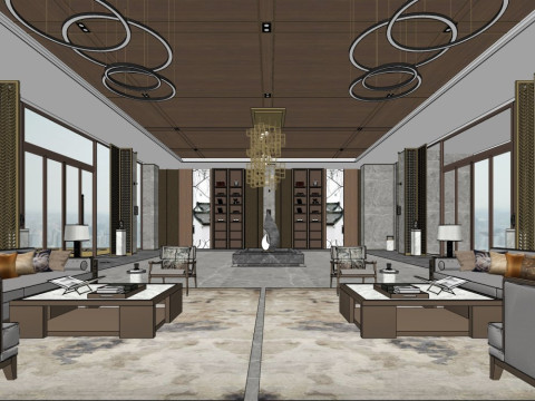 Hotel lobby 3D Model