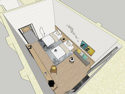 Hotel room 3D Model