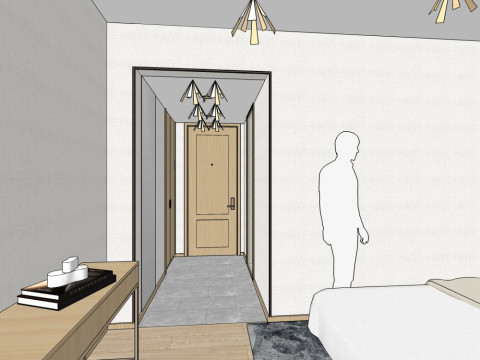 Hotel room 3D Model