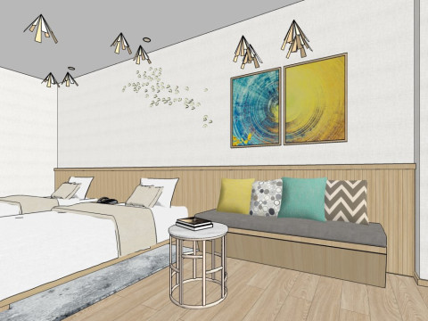 Hotel room 3D Model
